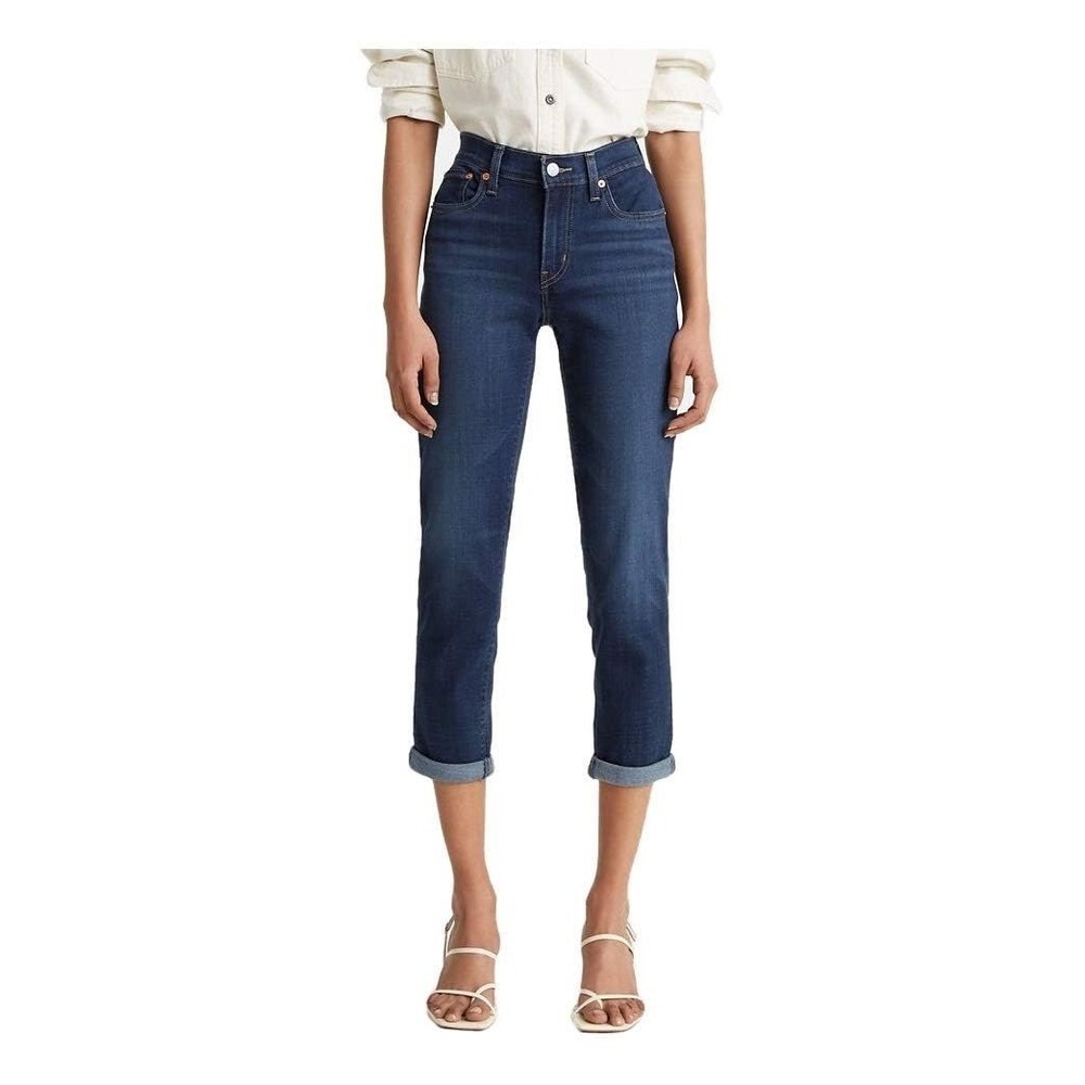 NWT Levi's New‎ Boyfriend Jeans Cobalt Layer Mid Rise Stretch 27
